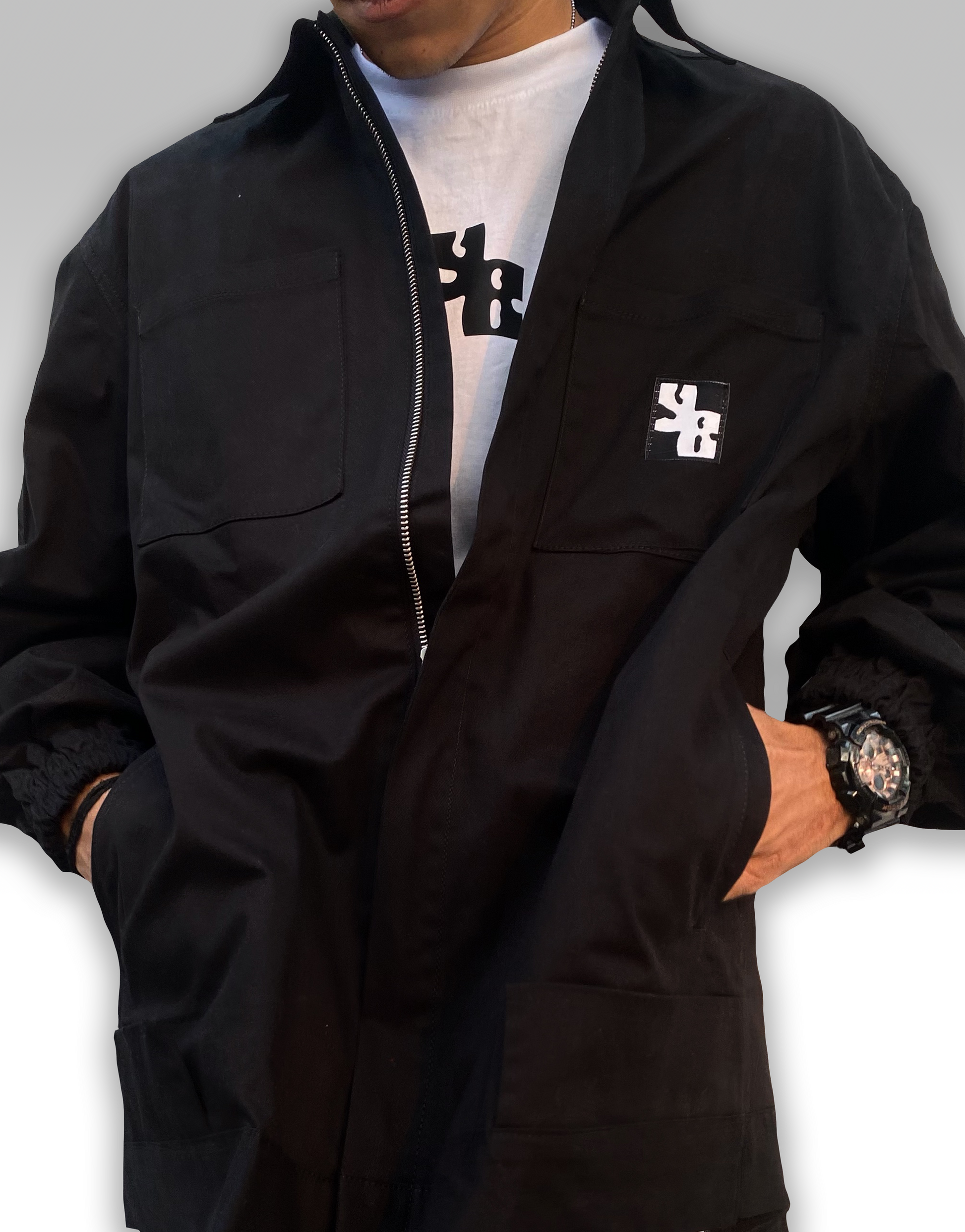 MISPLACED UTILITY JACKET IN BLACK