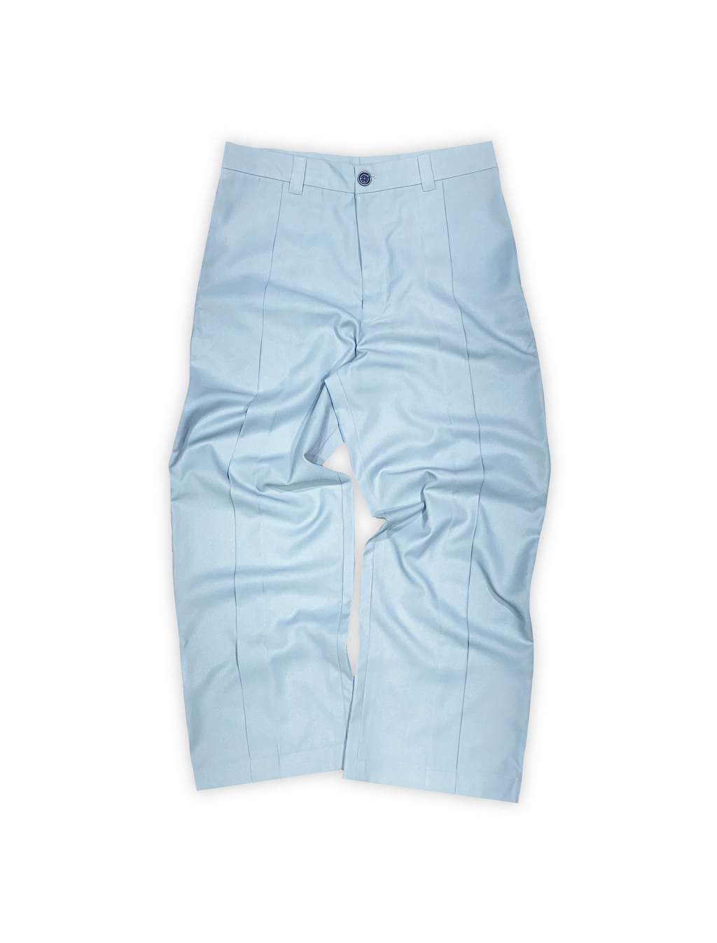 BASIC PLEATED PANTS IN ASH BLUE