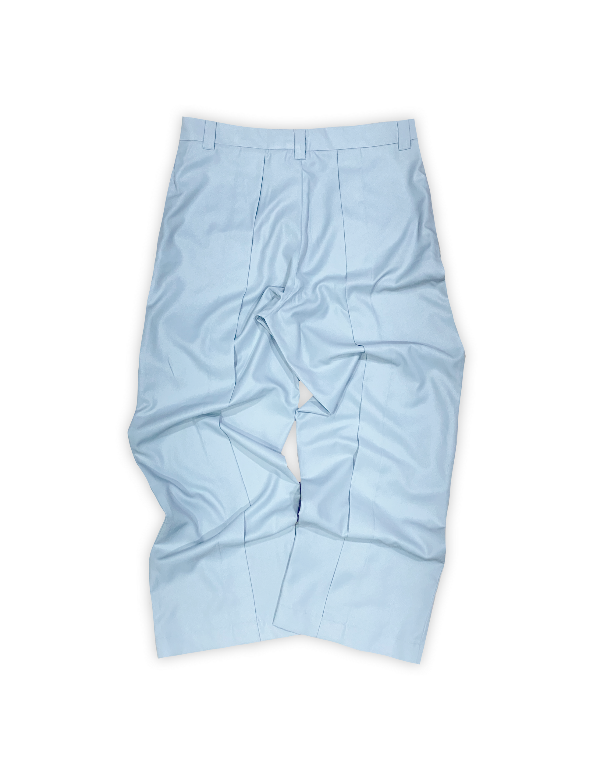 BASIC PLEATED PANTS IN ASH BLUE