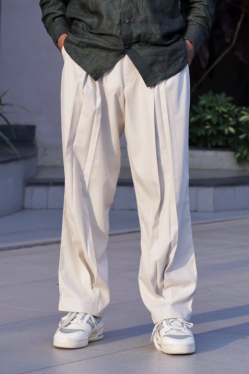 DABBA PLEAT PANTS IN CREAM