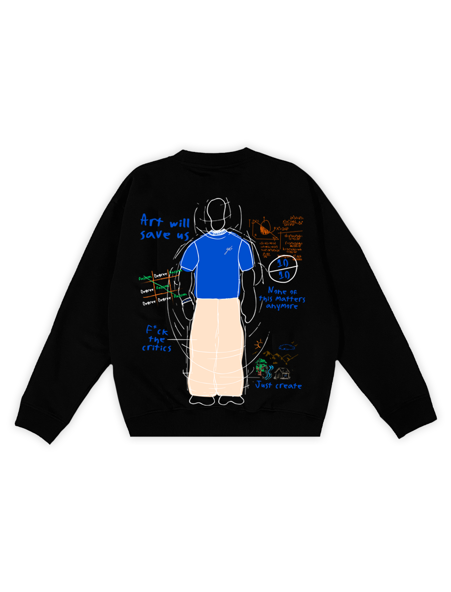 REBEL KID SWEATSHIRT IN BLACK
